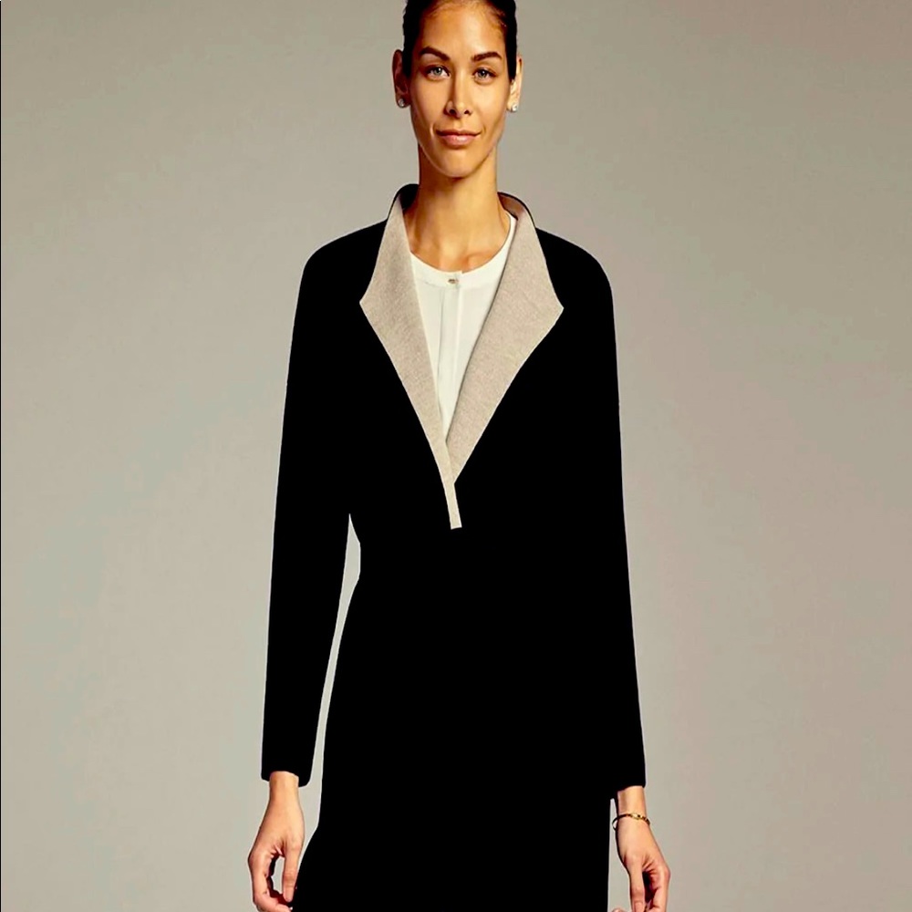 MM LaFleur O’Keeffe cardigan small black/cream
